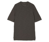 round-neck cotton-blend T-shirt