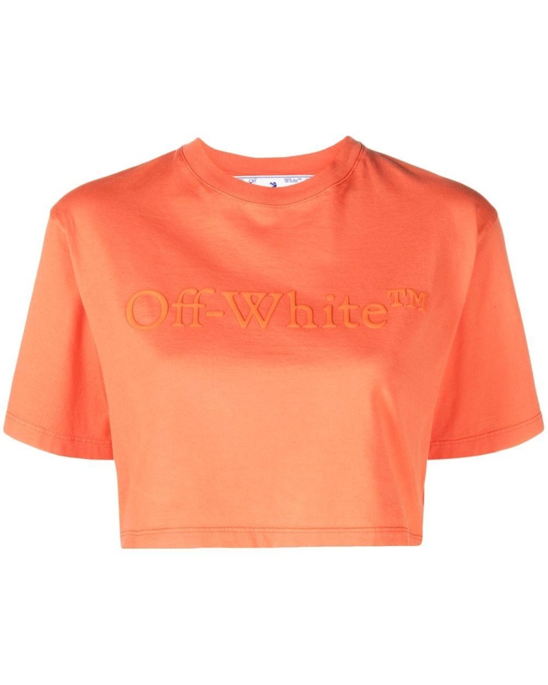 OFF-WHITE Damen Cropped-T-Shirt mit Logo-Print