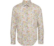 floral-print poplin shirt