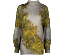 Kaschmirpullover mit abstraktem Print