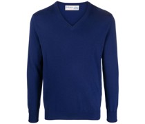 Kaschmirpullover mit V-Ausschnitt