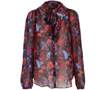 Seidenbluse mit Blumen-Print