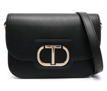 Schultertasche mit Logo-Schild