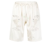 Shorts mit Stickerei