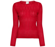 pointelle-knit cotton Pullover