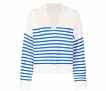 V-neck striped cashmere jumper