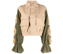 TU LIZE' Cropped-Jacke mit Strickärmeln
