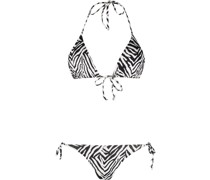 Triangel-Bikini mit Zebra-Print