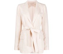 single-breasted tied-waist blazer