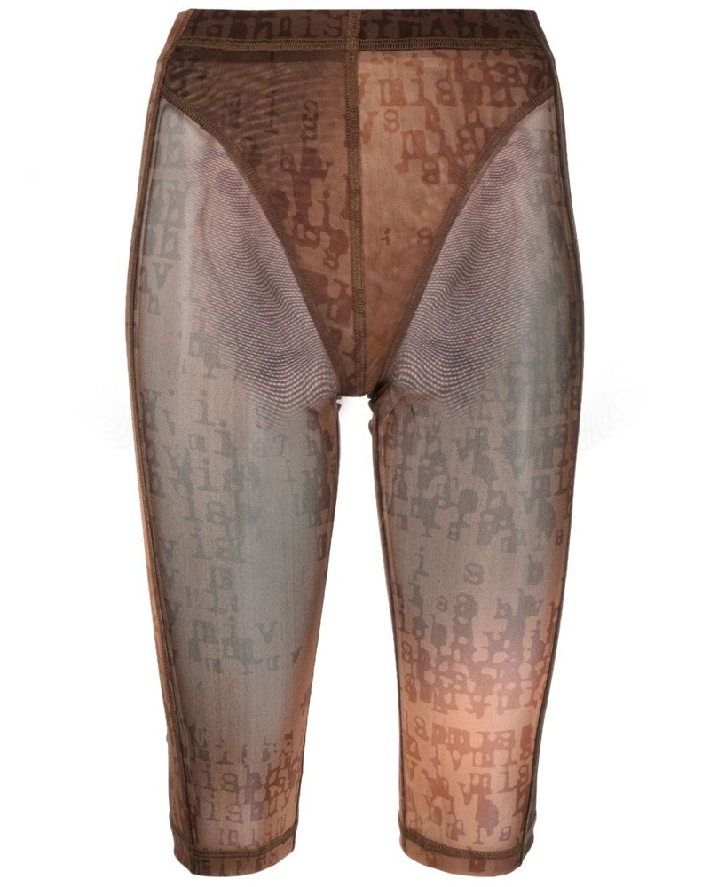 MISBHV Damen Knielange Shorts mit Logo-Print