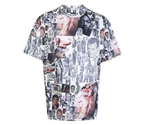 T-Shirt mit Collagen-Print