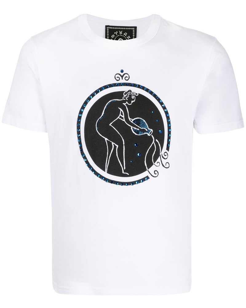 10 Corso Como Damen T-Shirt mit Aquarius-Print