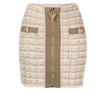 Tweed-Minirock mit Reißverschluss