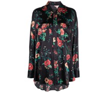 Seidenhemd mit Blumen-Print