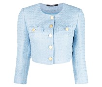 Cropped-Jacke ohne Revers