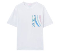 T-Shirt mit Marmo-Print