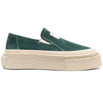 Flatform-Loafer mit Logo-Patch