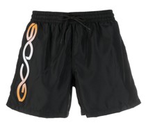 Badeshorts mit Logo-Print