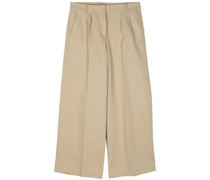 cotton wide-leg trousers