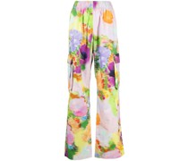 Weite Hose mit floralem Print