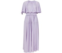gathered-detail jersey-knit dress