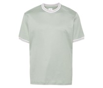 T-Shirt mit gestreiften Abschlüssen