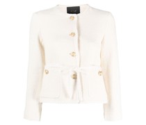 Tweed-Jacke mit Flechtborten