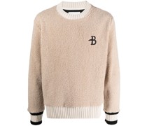 logo-embroidered fleece Pullover