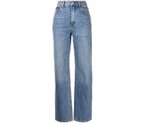 Halbhohe Straight-Leg-Jeans