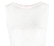 Cropped-Oberteil mit Logo