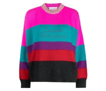 Gestreifter Pullover mit Logo