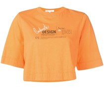 Cropped-T-Shirt mit Print