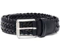 interwoven-design leather belt