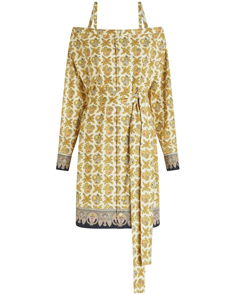Etro Damen Schulterfreies Kleid mit Paisley-Print PN7854