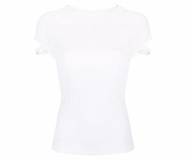 Geripptes T-Shirt mit Cut-Out