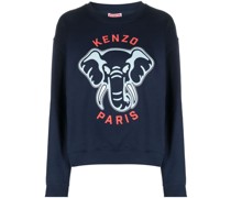 Sweatshirt mit Elefantenstickerei