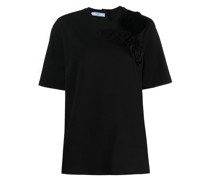 T-Shirt mit Blumenapplikation