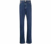 Gerade Jeans mit Logo-Stickerei