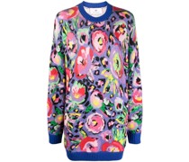 Geblümter Intarsien-Pullover
