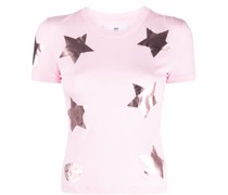 T-Shirt mit Metallic-Sternen