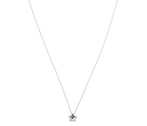 18kt Chubby Flower Weißgoldhalskette