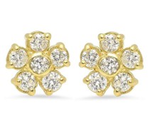 18kt Gelbgoldohrringe mit Diamanten