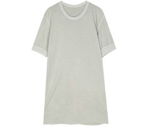 raw-cut hem cotton T-shirt