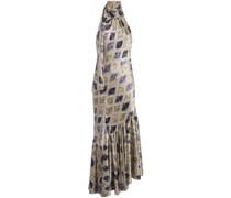 Neckholder-Kleid mit Print