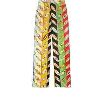 Gerade Hose mit grafischem Print
