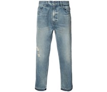Cropped-Jeans in Distressed-Optik