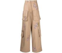 Cargohose mit Logo-Print