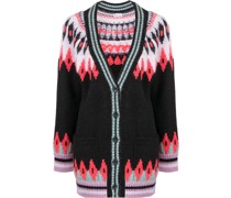 Cardigan mit Intarsienmuster