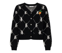 Cardigan mit Intarsien-Strickmuster