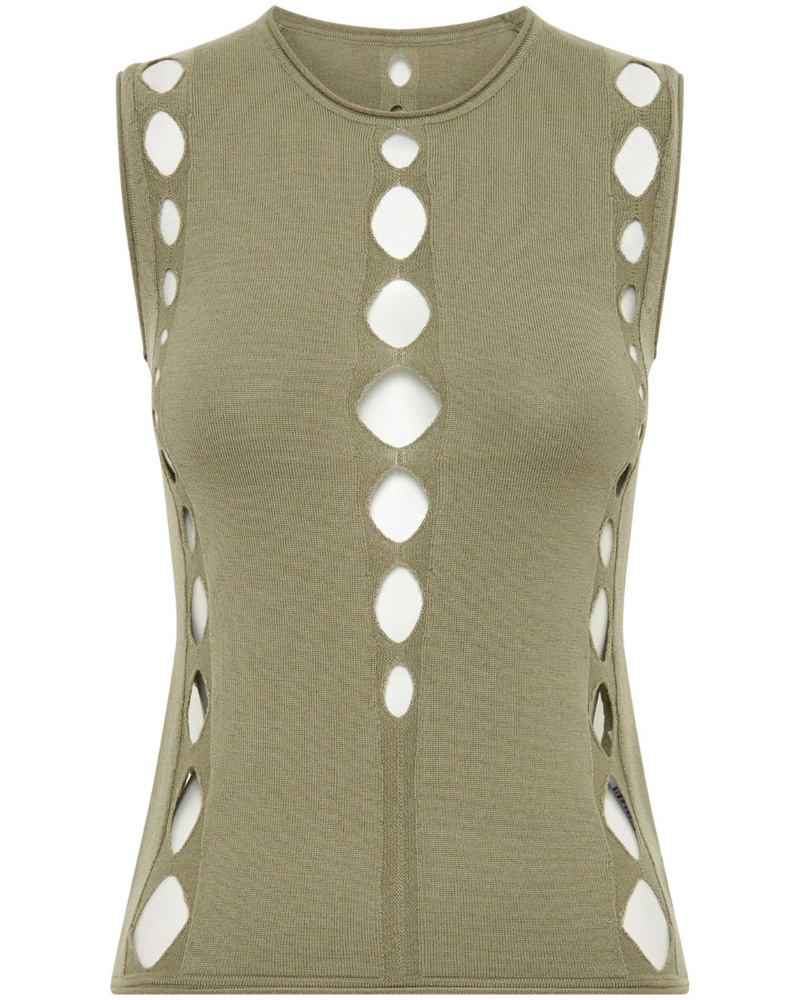 Dion Lee Damen Snake Diamond ribbed top